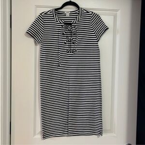 J. Crew Blue & White Striped Dress - Size XXS NWOT